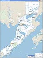 Lake And Peninsula Borough (), Ak Carrier Route Wall Map